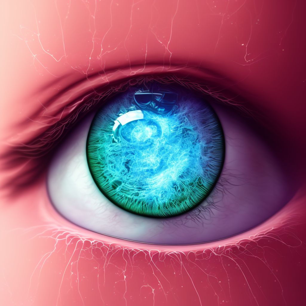 Unspecified blepharoconjunctivitis, left eye digital illustration