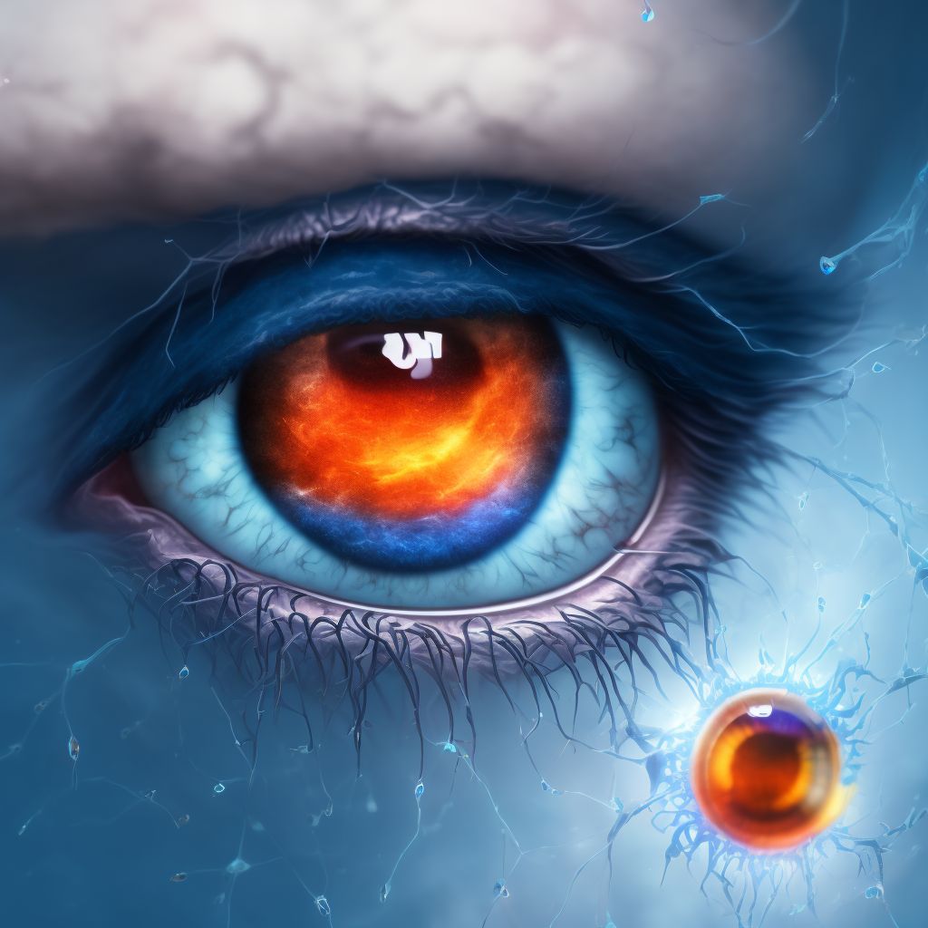 Unspecified pterygium of unspecified eye digital illustration