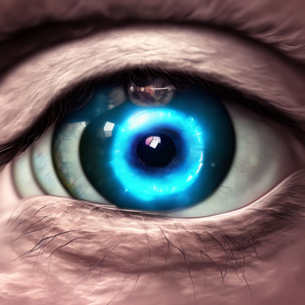 Recurrent pterygium of unspecified eye digital illustration