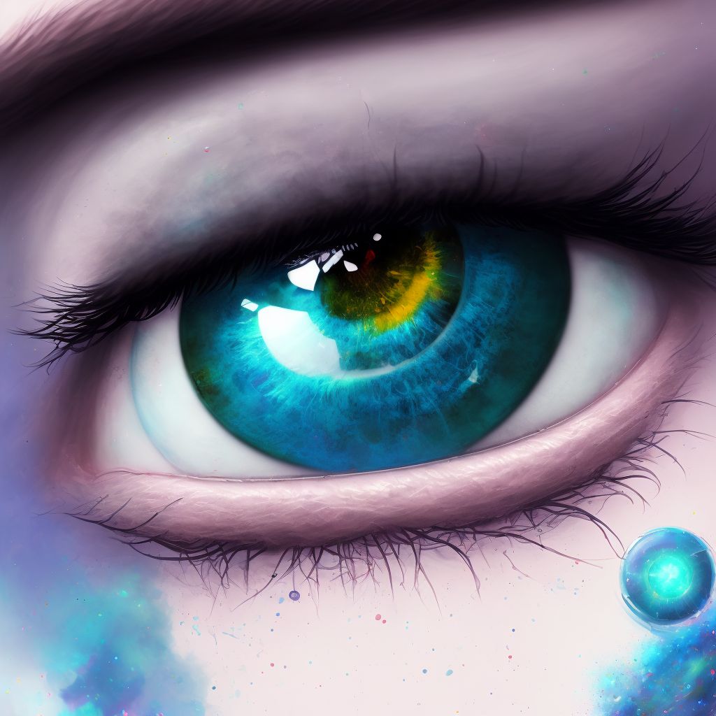 Conjunctival pigmentations, right eye digital illustration