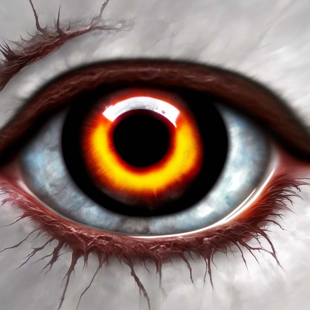 Conjunctival hemorrhage, unspecified eye digital illustration