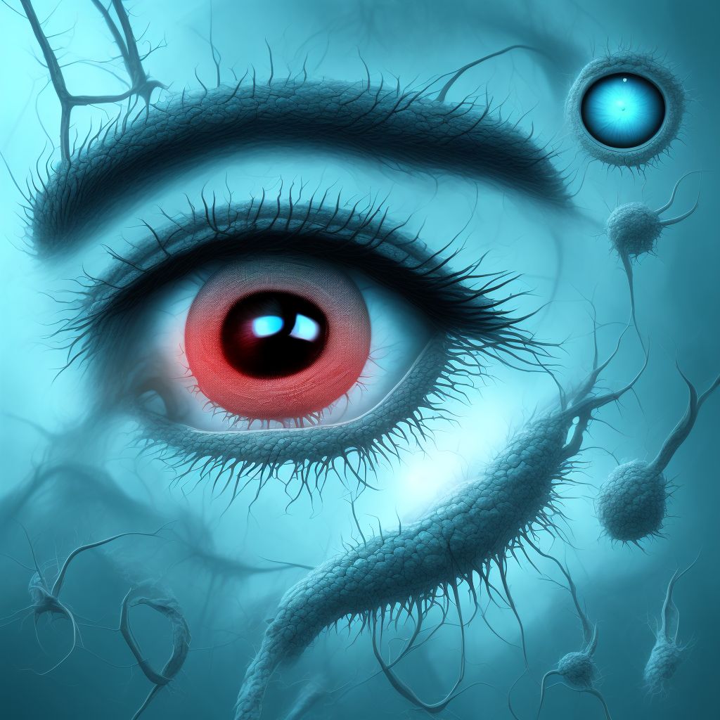 Vascular abnormalities of conjunctiva, unspecified eye digital illustration