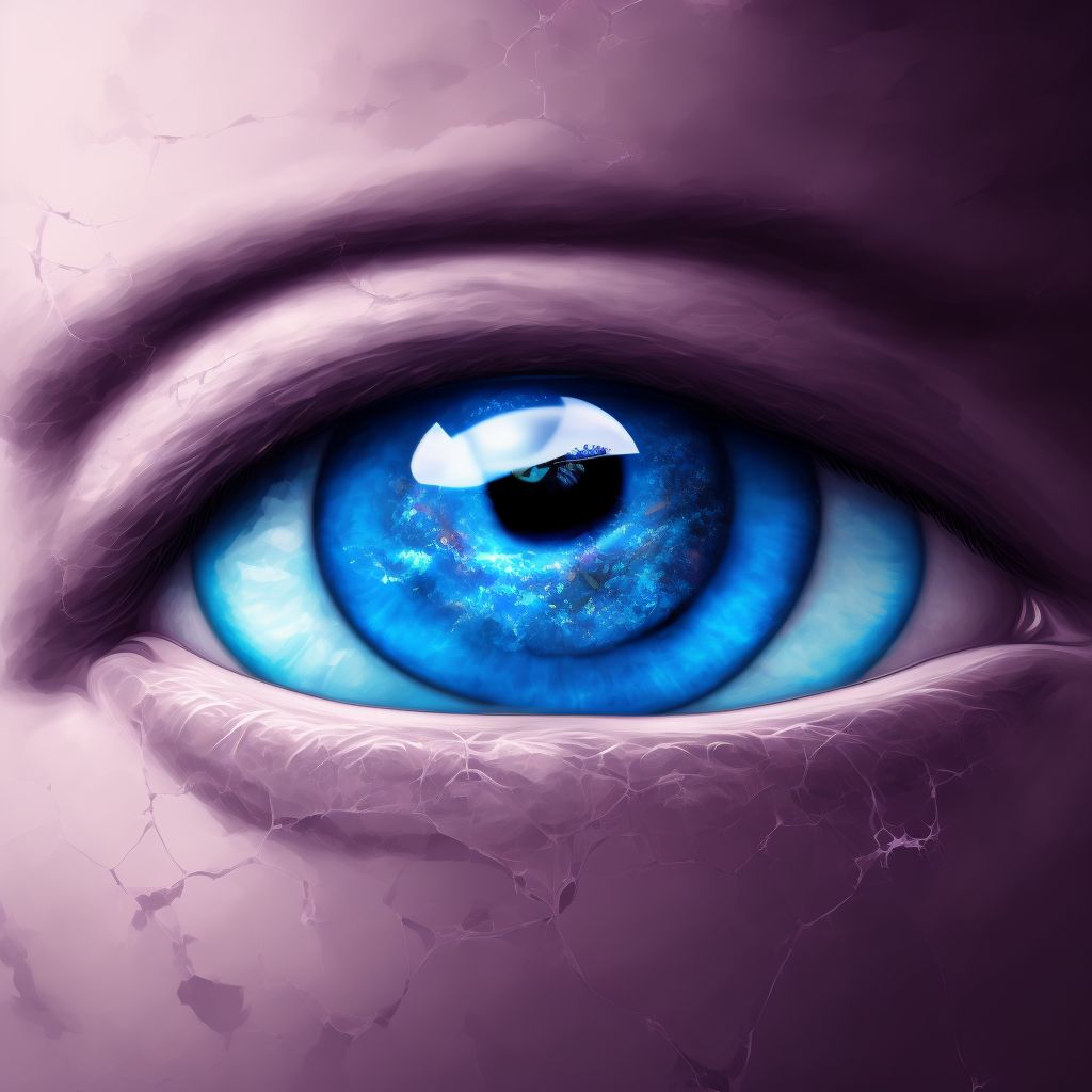 Conjunctival edema, unspecified eye digital illustration