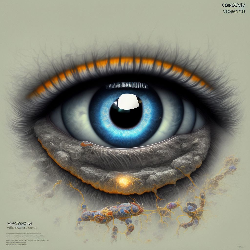 Conjunctivochalasis, unspecified eye digital illustration