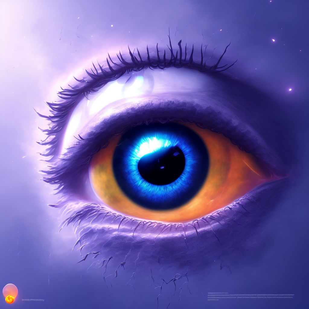 Posterior scleritis, unspecified eye digital illustration