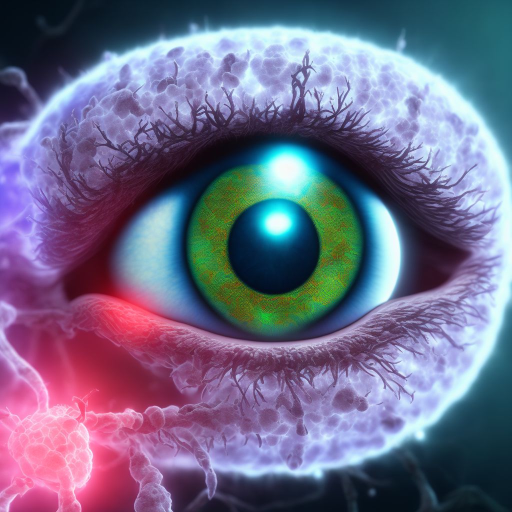 Episcleritis periodica fugax, unspecified eye digital illustration