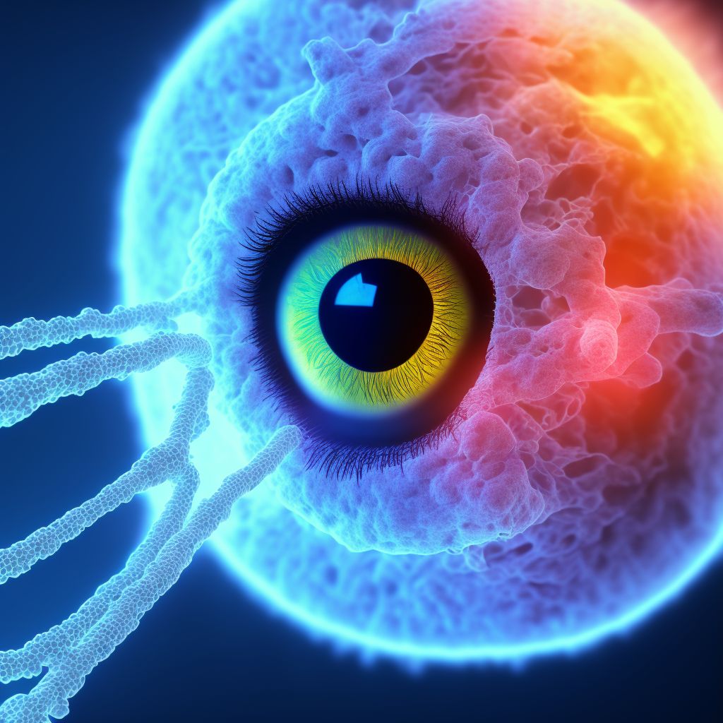 Nodular episcleritis, unspecified eye digital illustration