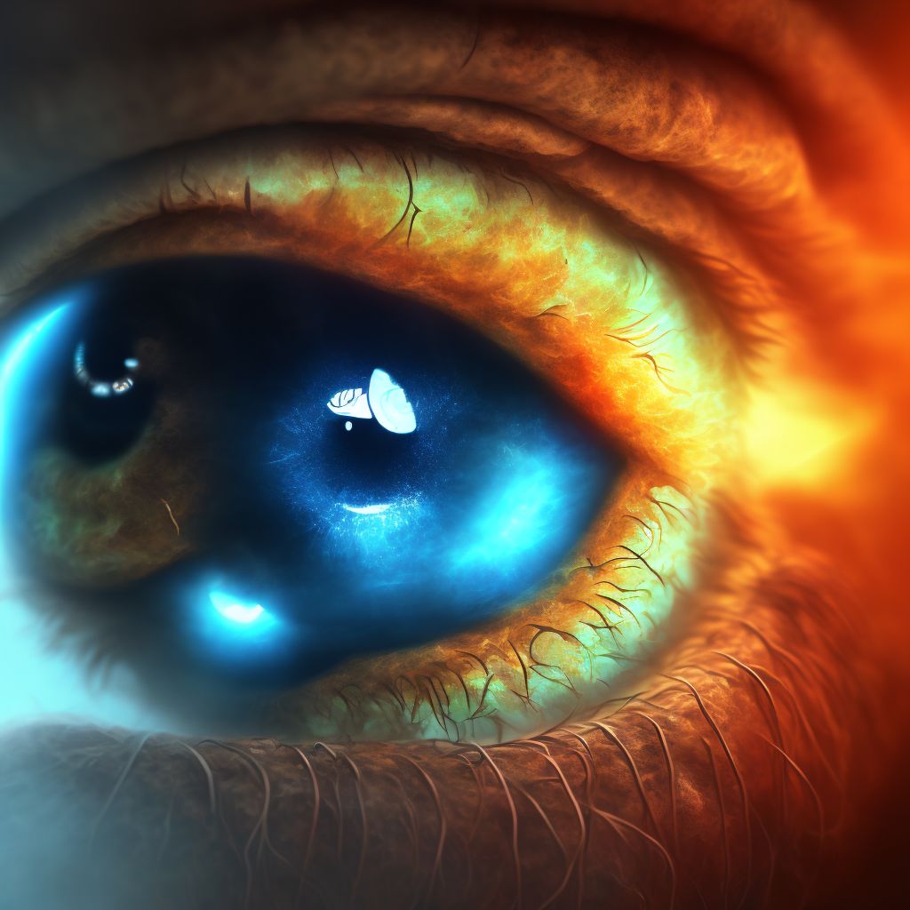 Scleral ectasia, unspecified eye digital illustration