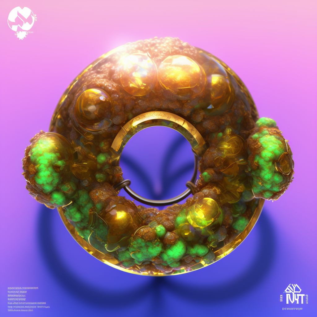 Ring staphyloma, left eye digital illustration