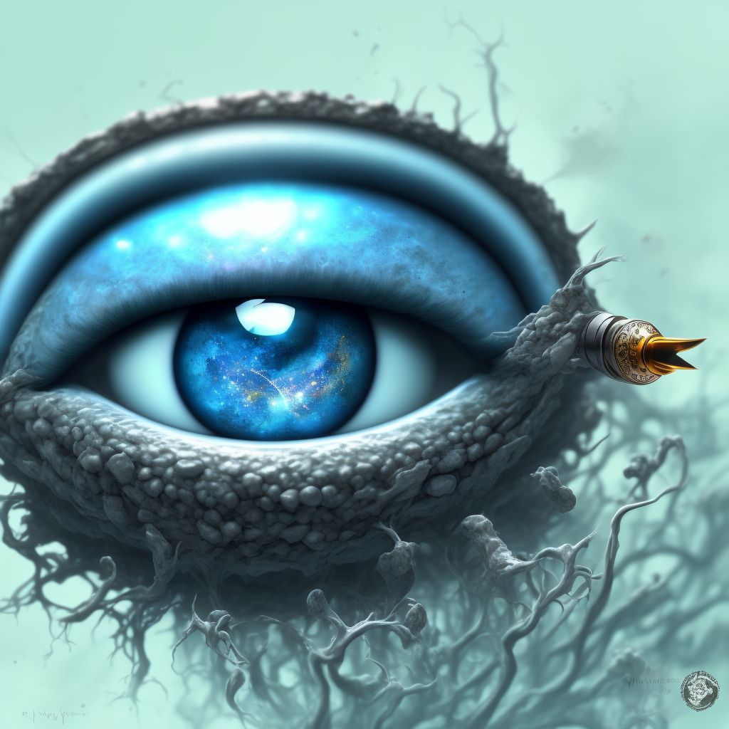 Ring staphyloma, unspecified eye digital illustration