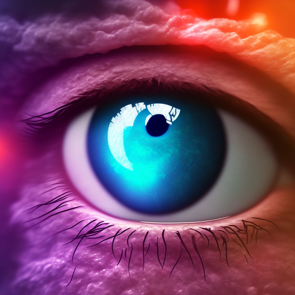 Unspecified corneal ulcer, unspecified eye digital illustration