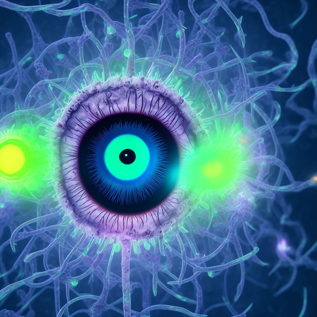 Mooren's corneal ulcer, unspecified eye digital illustration