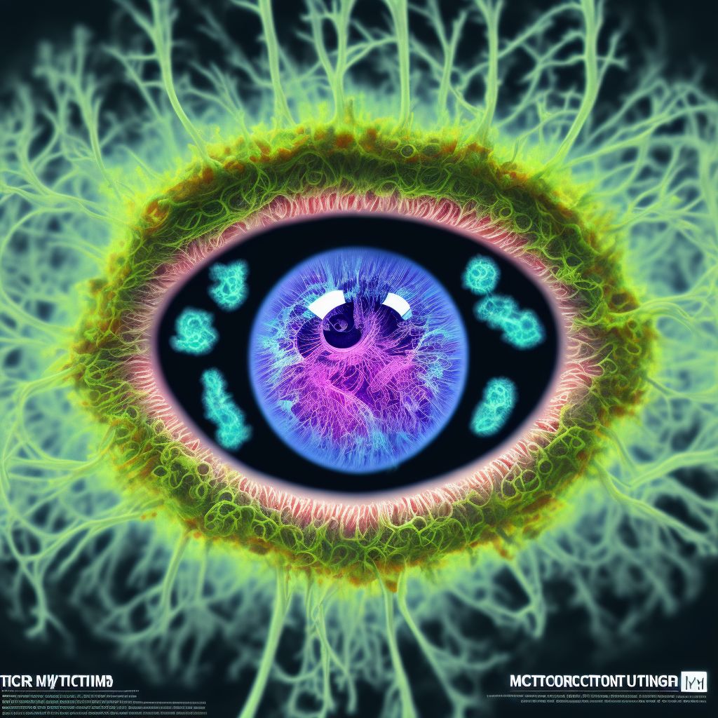 Mycotic corneal ulcer, unspecified eye digital illustration