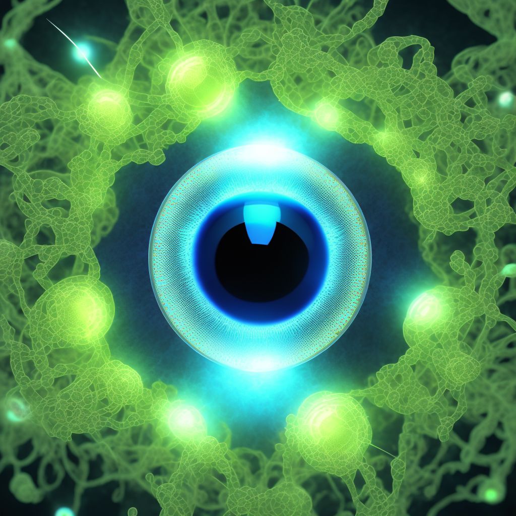 Perforated corneal ulcer, unspecified eye digital illustration