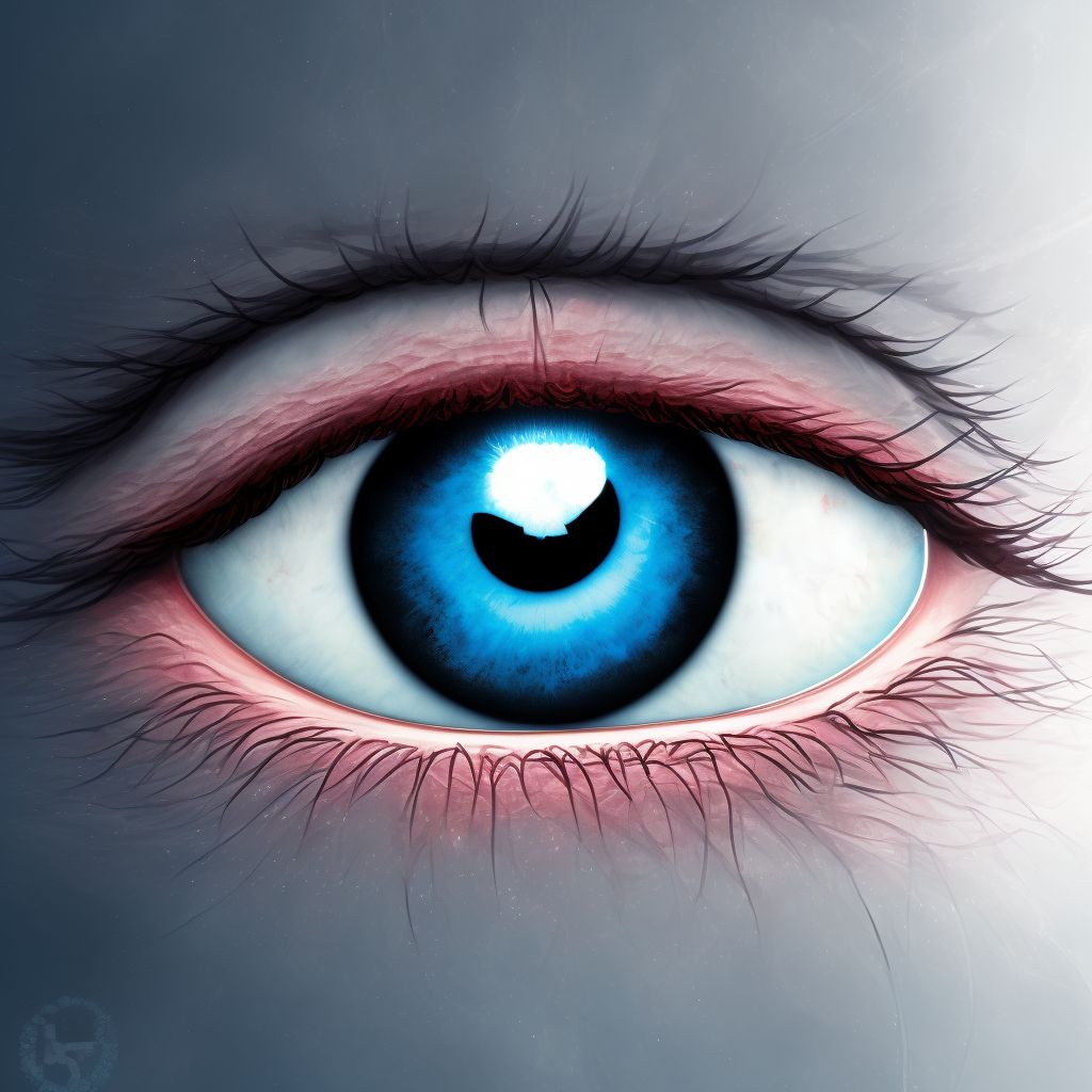 Unspecified superficial keratitis, right eye digital illustration