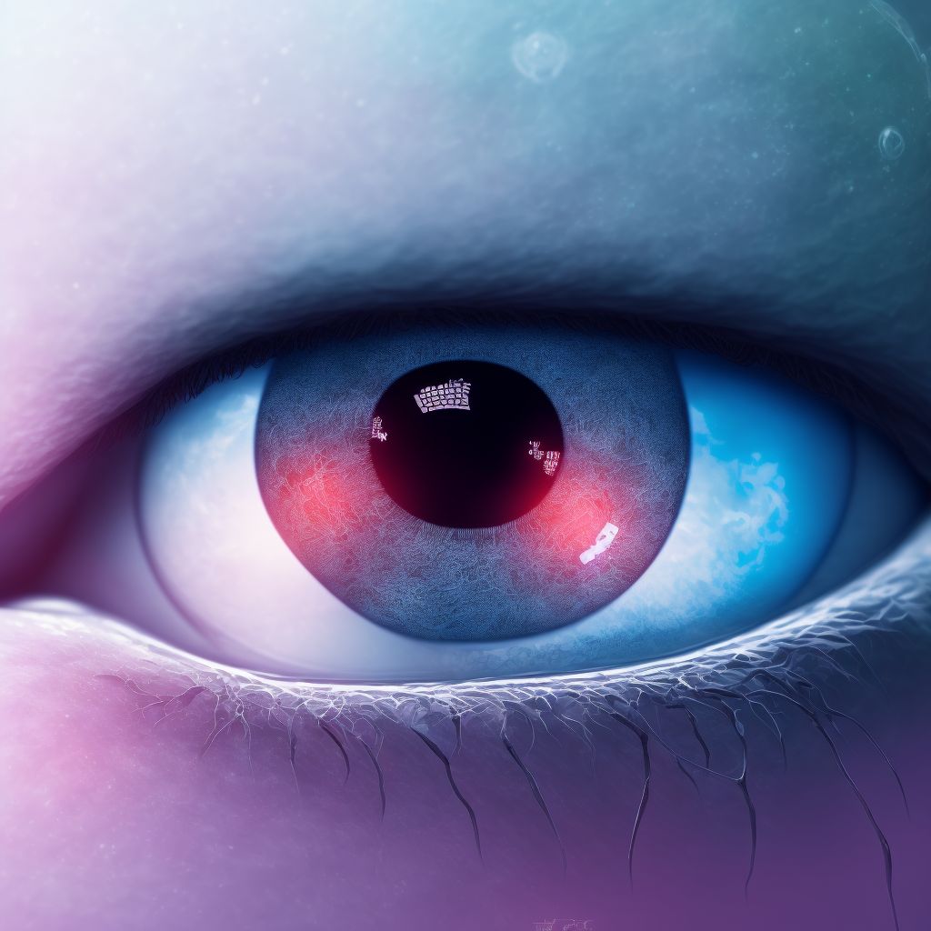 Unspecified superficial keratitis, left eye digital illustration