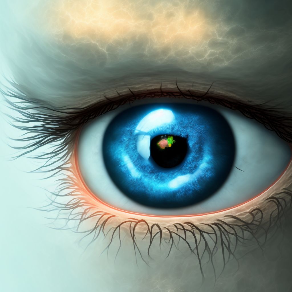 Unspecified superficial keratitis, unspecified eye digital illustration