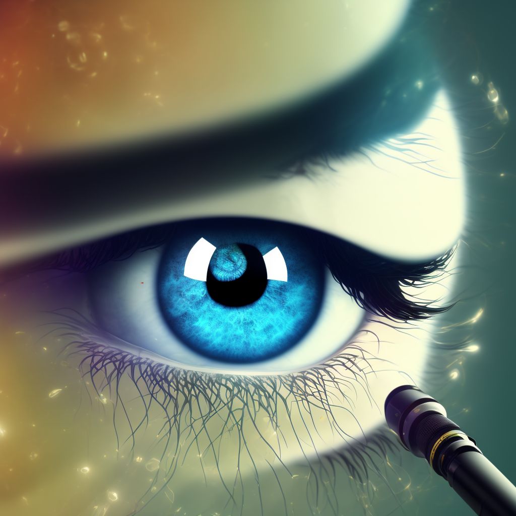 Photokeratitis, unspecified eye digital illustration