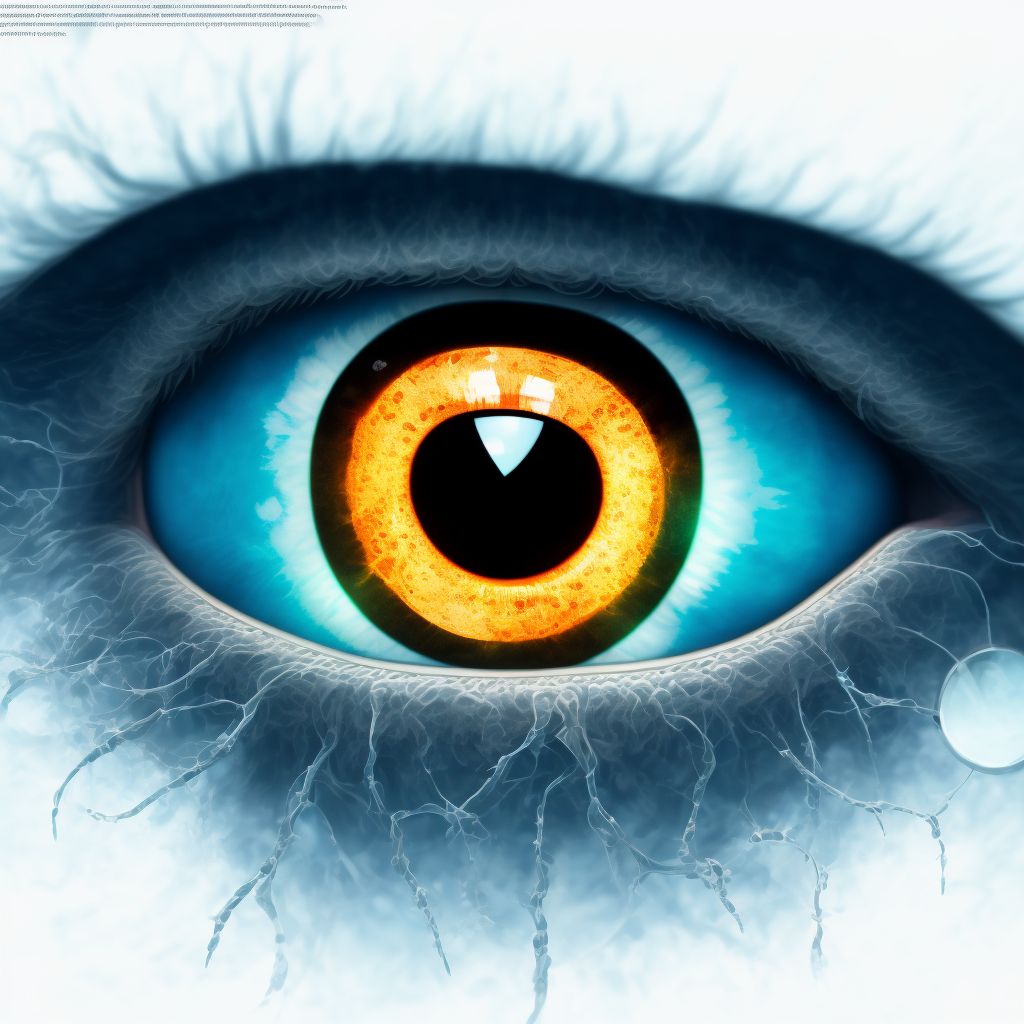 Punctate keratitis, unspecified eye digital illustration