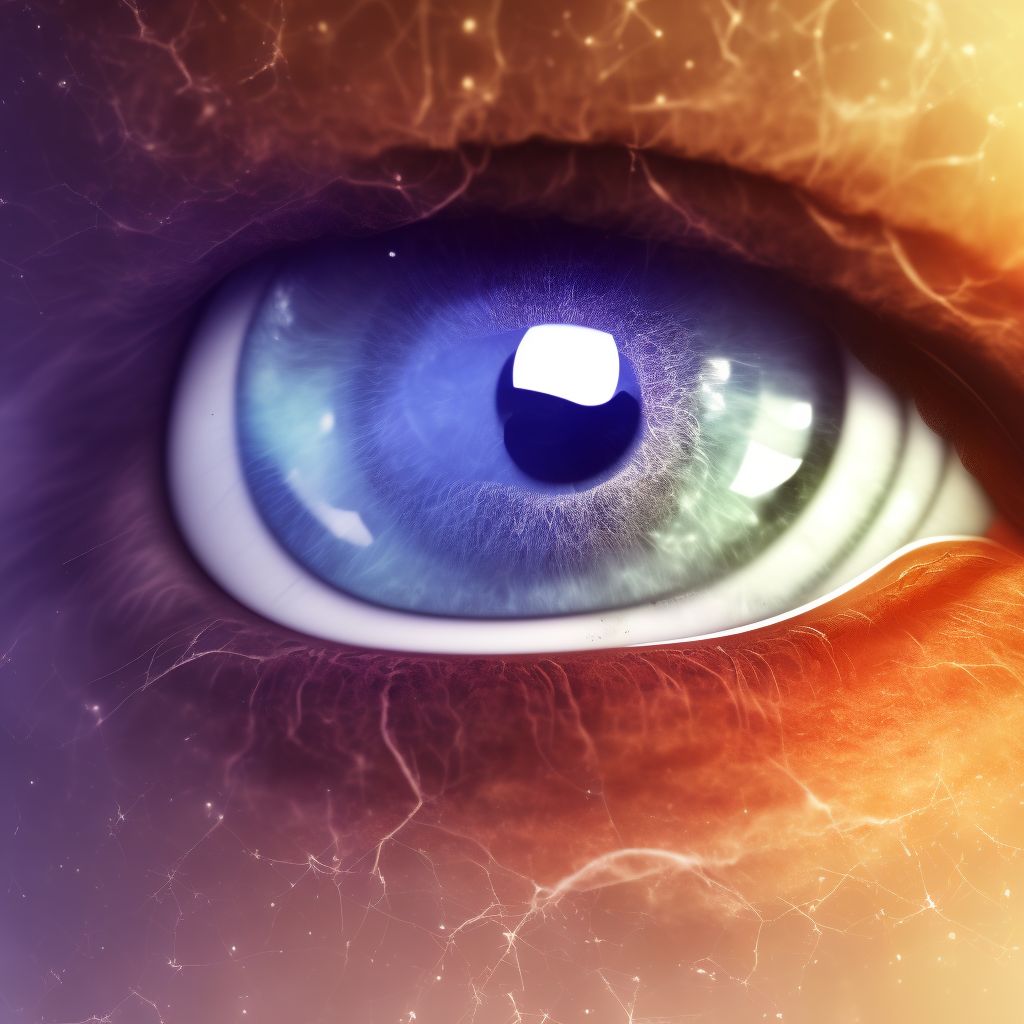 Unspecified keratoconjunctivitis, right eye digital illustration