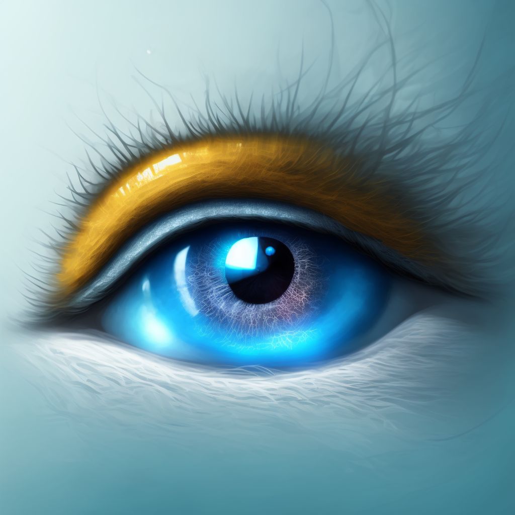 Unspecified keratoconjunctivitis, left eye digital illustration