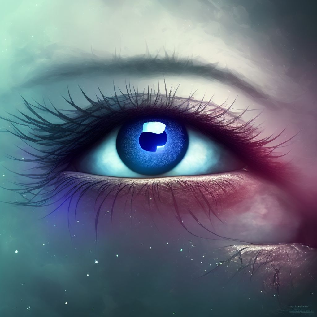 Keratoconjunctivitis sicca, not specified as Sjogren's, left eye digital illustration