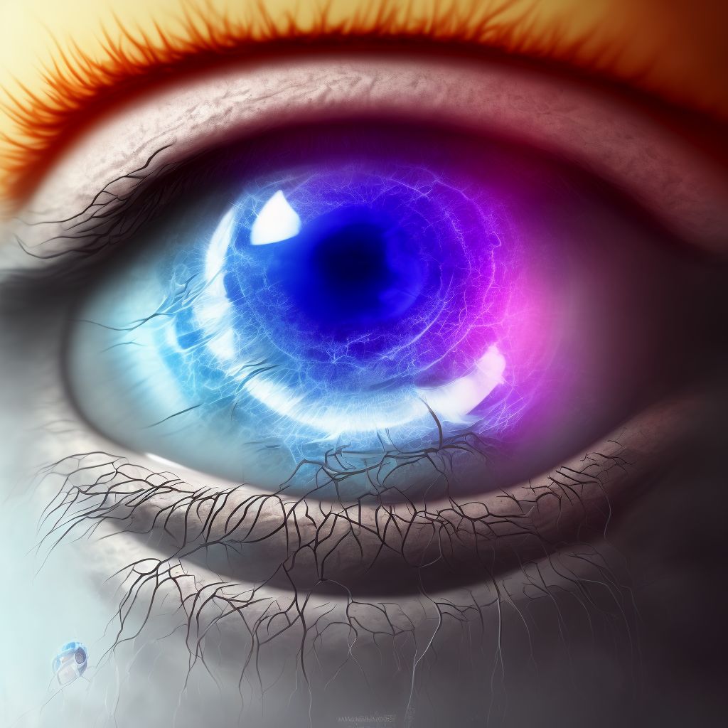 Neurotrophic keratoconjunctivitis, unspecified eye digital illustration