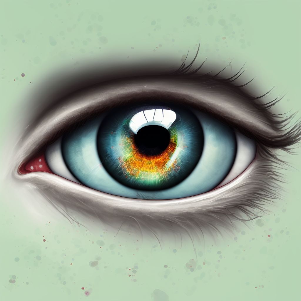 Other keratoconjunctivitis, right eye digital illustration