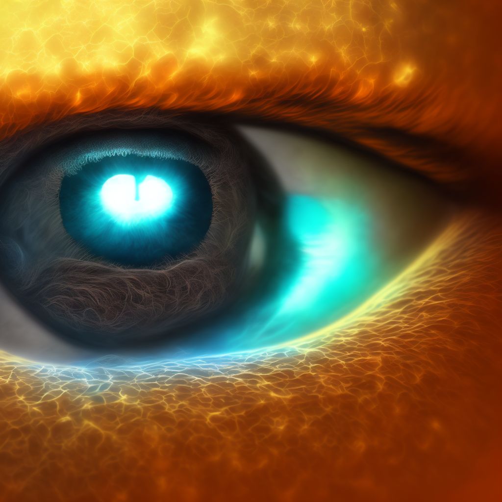 Unspecified interstitial keratitis, left eye digital illustration