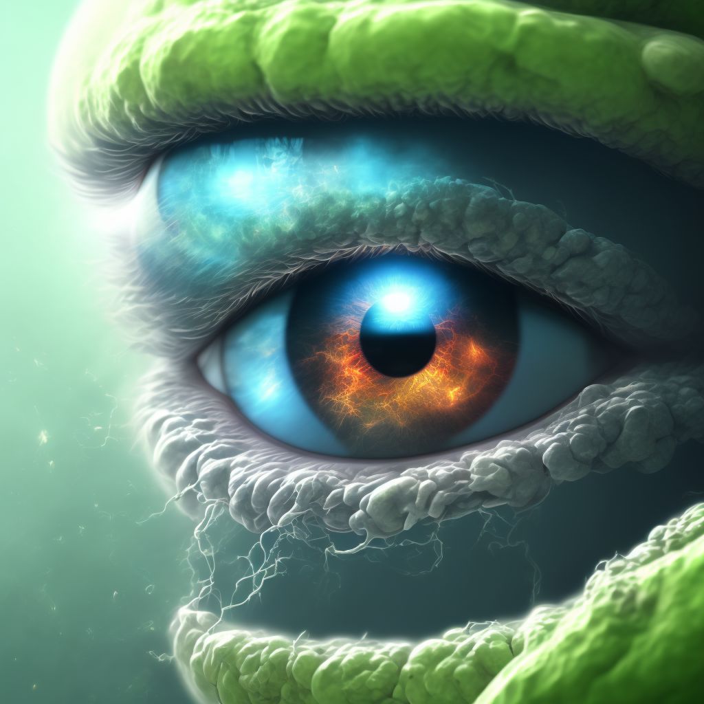 Unspecified interstitial keratitis, unspecified eye digital illustration