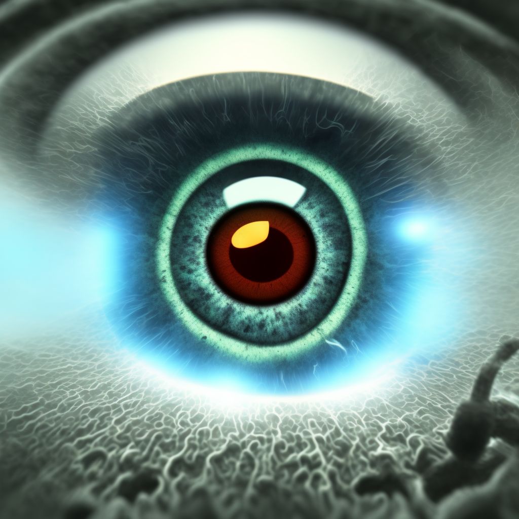 Corneal abscess, unspecified eye digital illustration