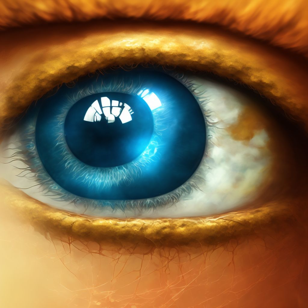 Diffuse interstitial keratitis, left eye digital illustration