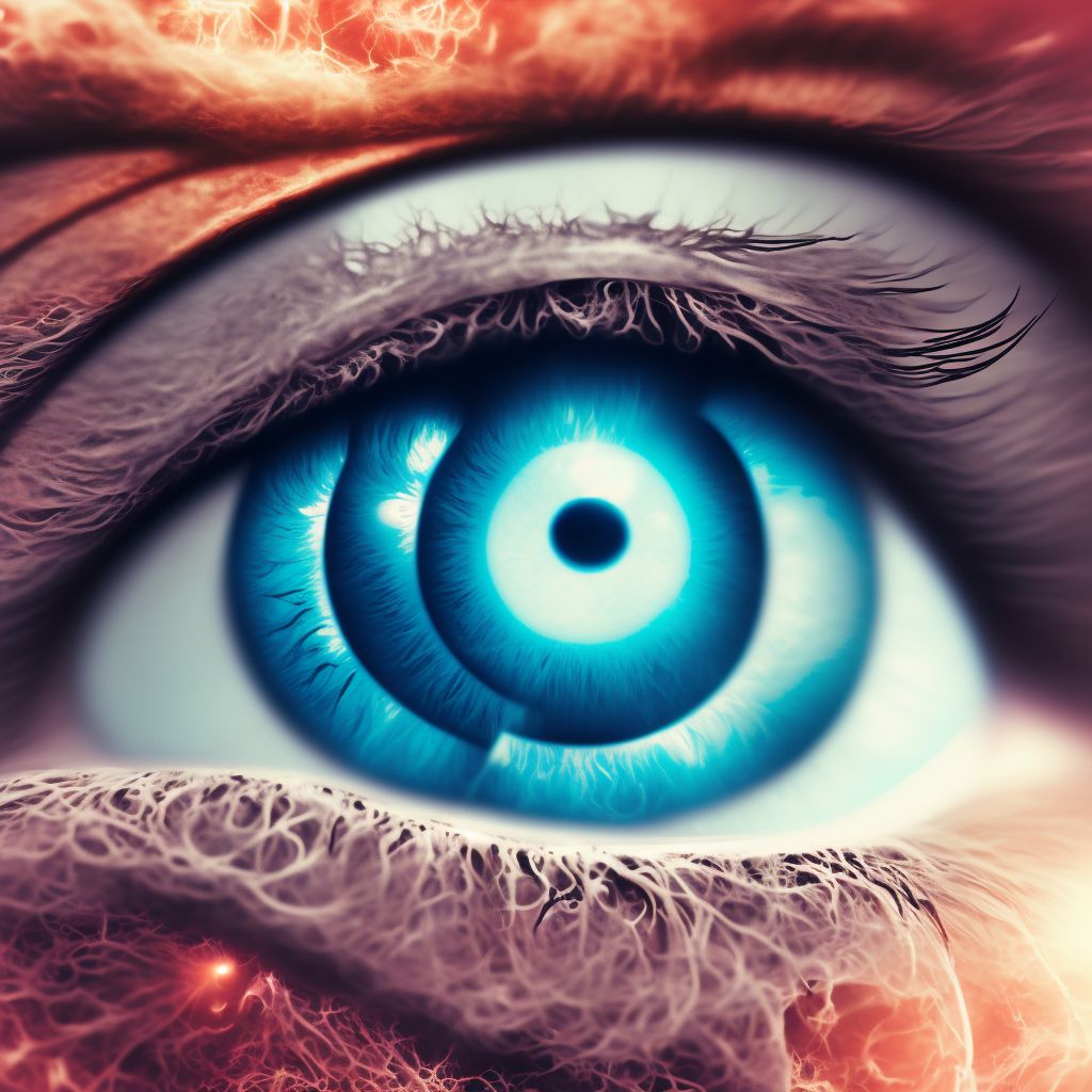 Unspecified corneal neovascularization, left eye digital illustration