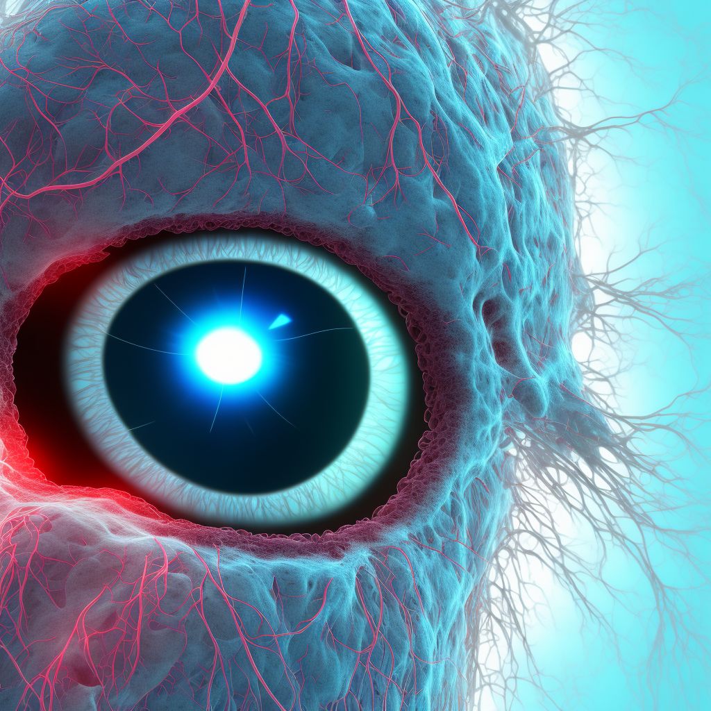 Unspecified corneal neovascularization, unspecified eye digital illustration