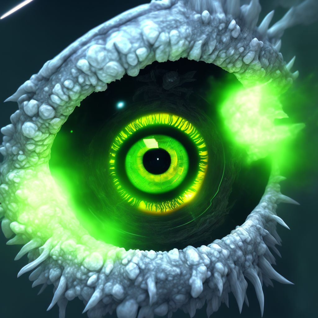 Ghost vessels (corneal), unspecified eye digital illustration