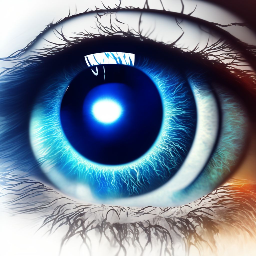 Minor opacity of cornea, unspecified eye digital illustration