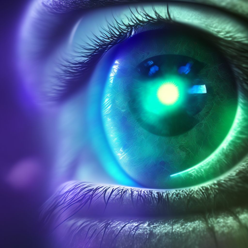 Peripheral opacity of cornea, unspecified eye digital illustration