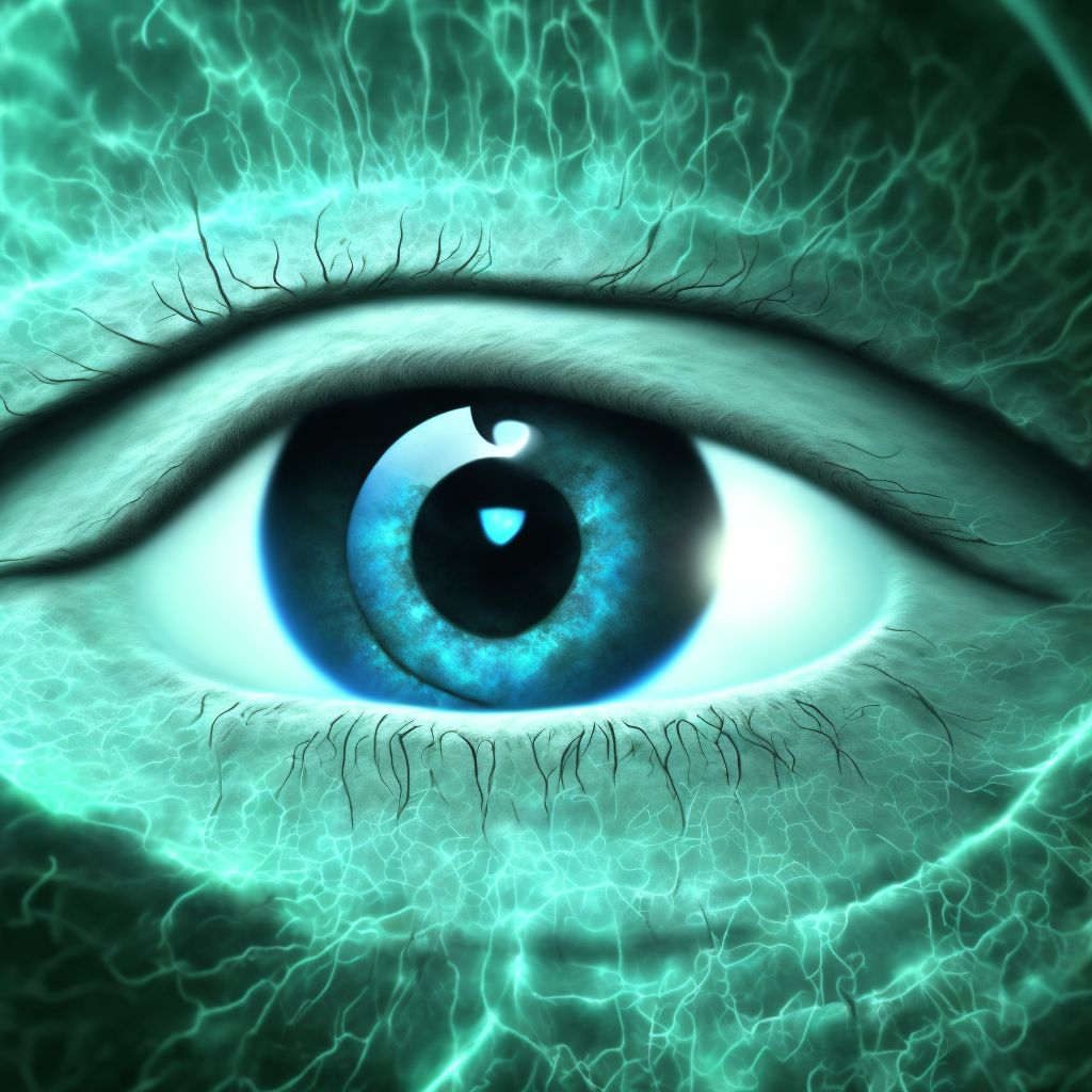 Unspecified corneal scar and opacity digital illustration