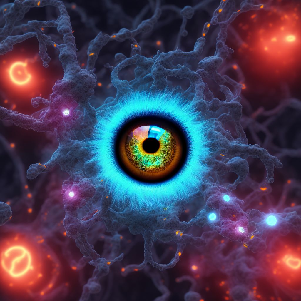 Unspecified corneal deposit, unspecified eye digital illustration