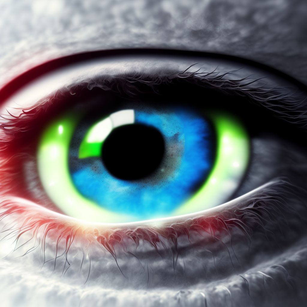 Anterior corneal pigmentations, unspecified eye digital illustration