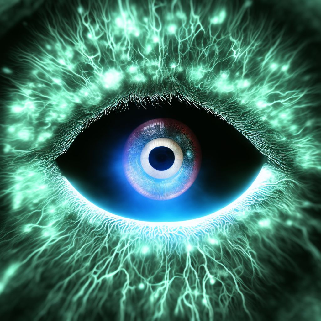 Corneal deposits in metabolic disorders, unspecified eye digital illustration