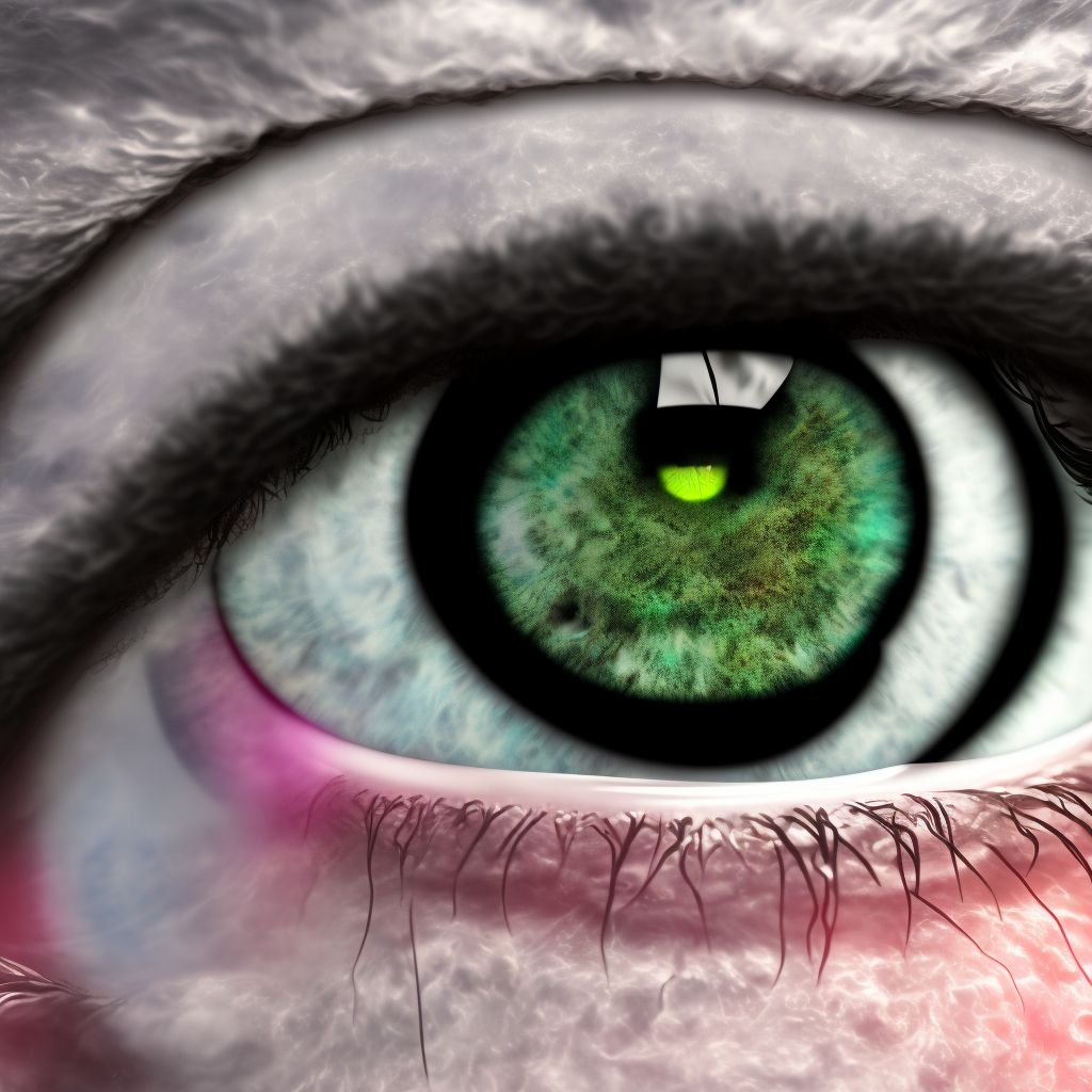 Bullous keratopathy, unspecified eye digital illustration