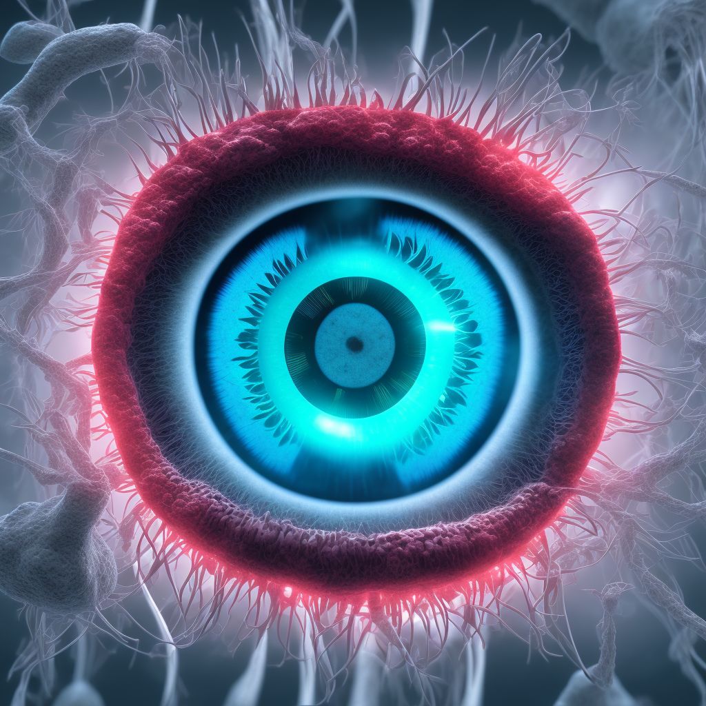 Unspecified corneal edema digital illustration