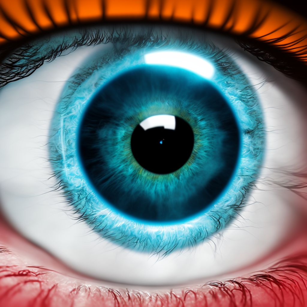 Corneal edema secondary to contact lens, bilateral digital illustration