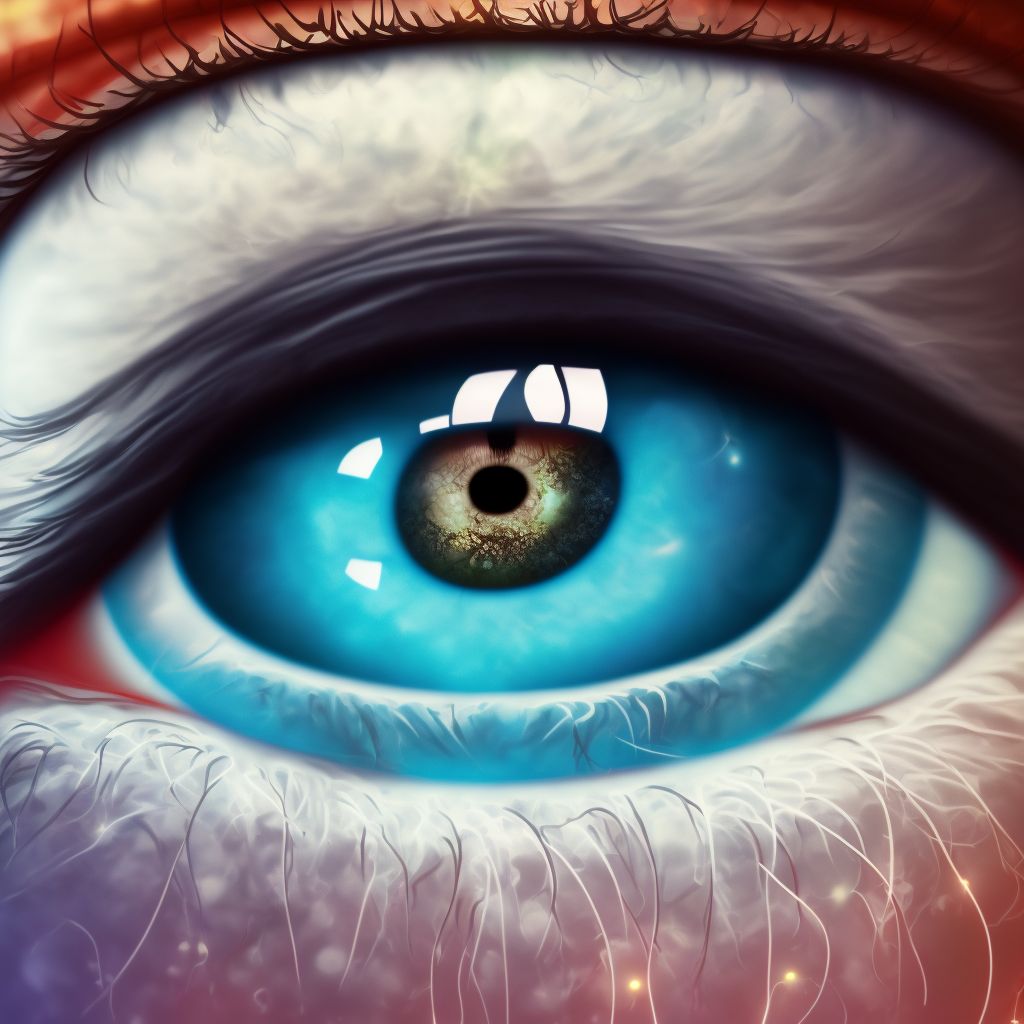 Idiopathic corneal edema, unspecified eye digital illustration