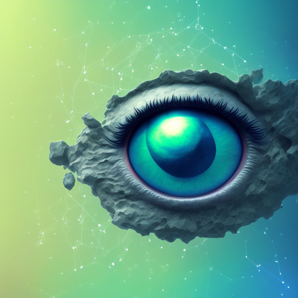 Folds in Descemet's membrane, unspecified eye digital illustration