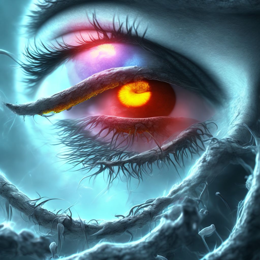 Arcus senilis, left eye digital illustration