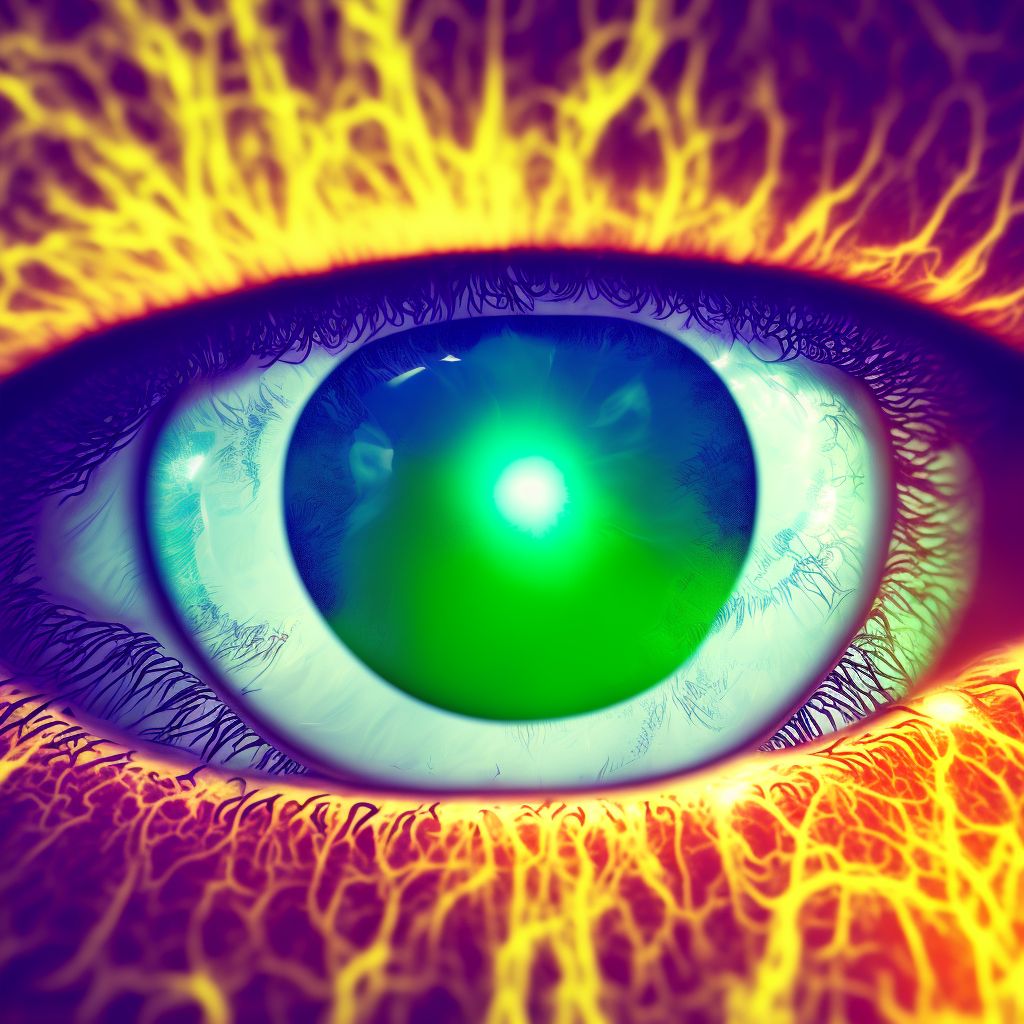 Nodular corneal degeneration, left eye digital illustration