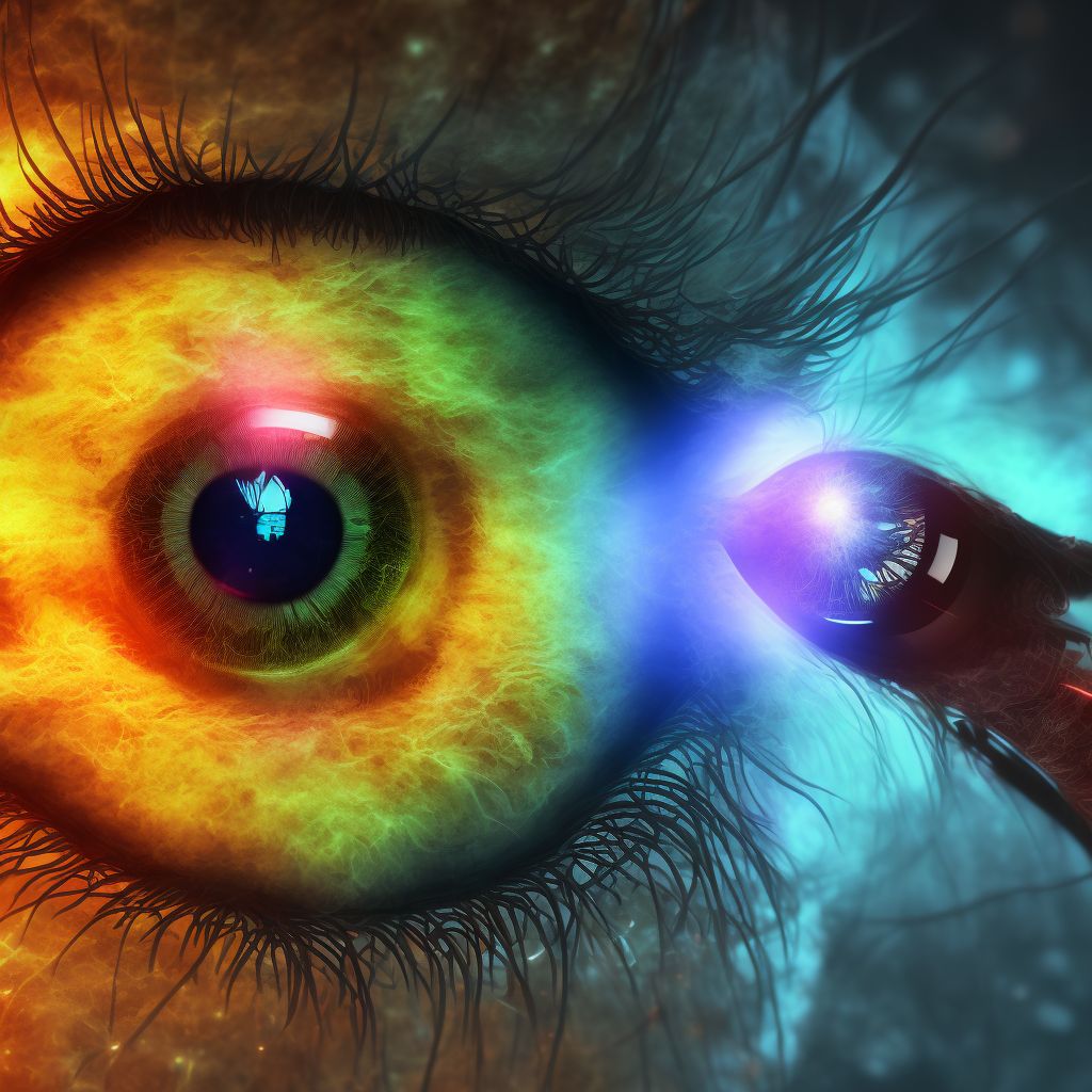 Peripheral corneal degeneration, unspecified eye digital illustration