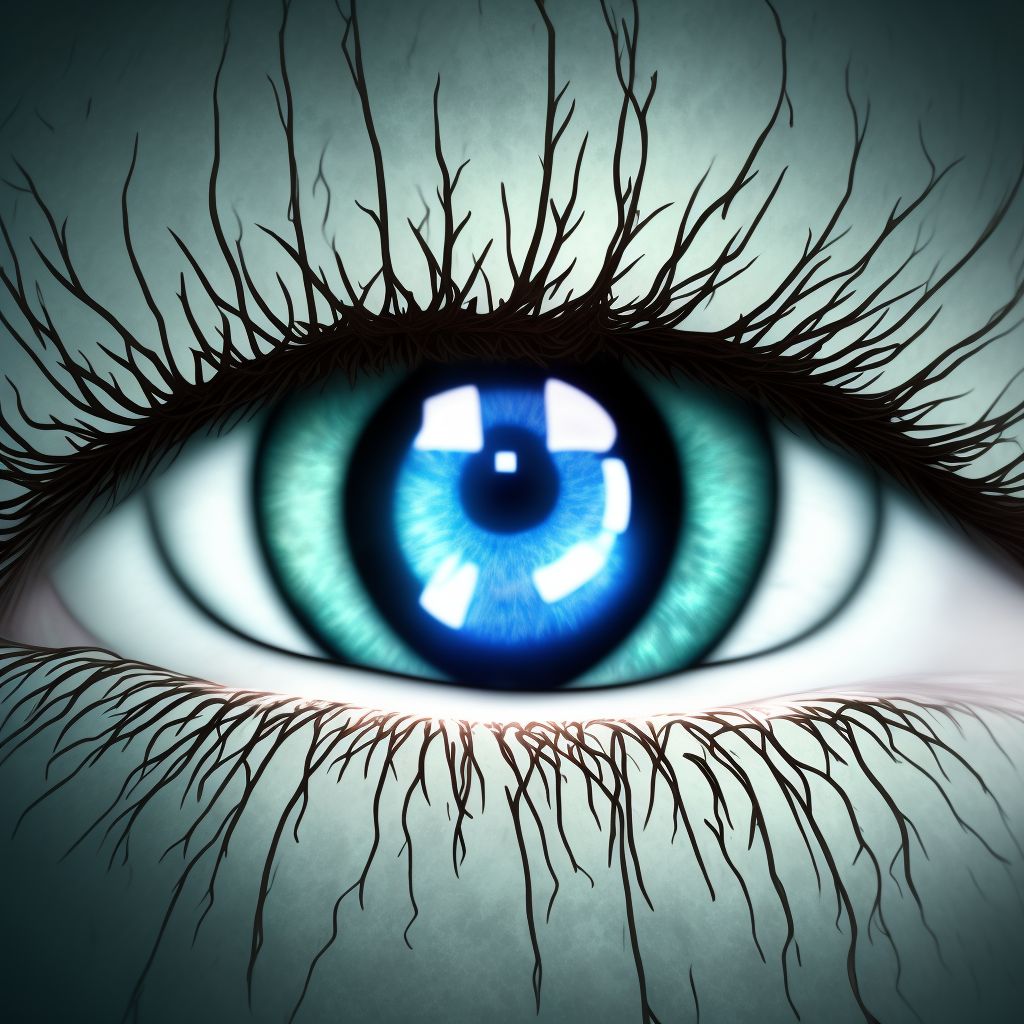 Unspecified hereditary corneal dystrophies, left eye digital illustration